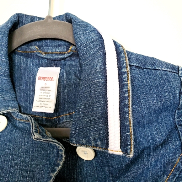 Gymboree Youth Denim Nautical Jacket with Cute Rope Waist Tie Size 6 077 - Picture 3 of 5